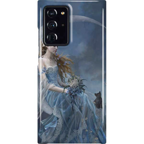 Fairy with Black Cat Sitting on Moon by Nene Thomas Galaxy Cases